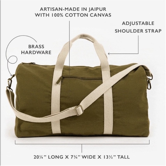 Known Supply Artisan Khaki Weekender Duffle Bag - Picture 1 of 8